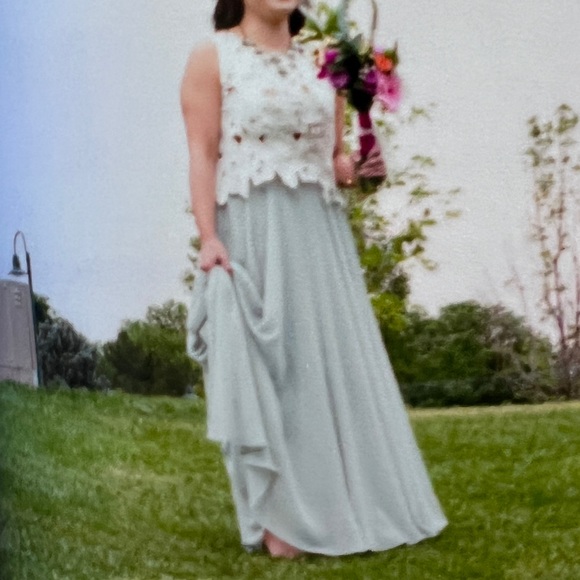 BHLDN Jenny Yoo Collection HAMPTON SKIRT MORNING MIST  size 6 - Picture 2 of 6